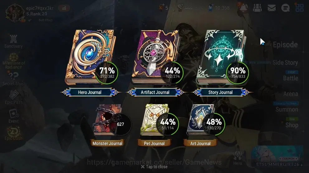 Epic Seven Accounts High-End ASIA Verif|41 ML(Notos,LOT Scales,BArunka,Salome,RnL,Belian,LC 3