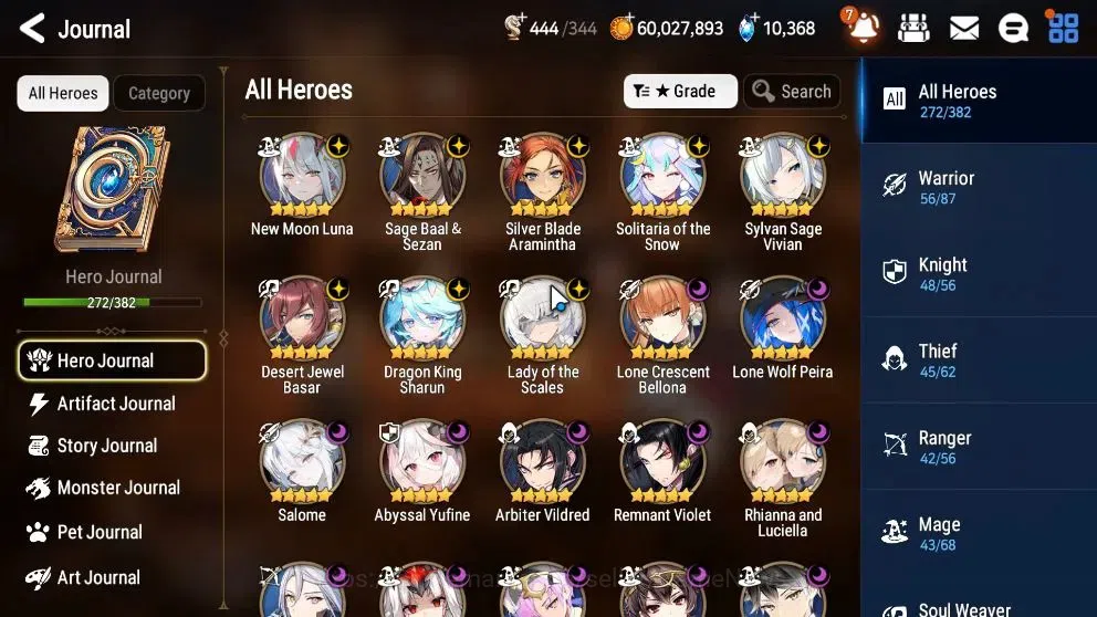 Epic Seven Accounts High-End ASIA Verif|41 ML(Notos,LOT Scales,BArunka,Salome,RnL,Belian,LC 6