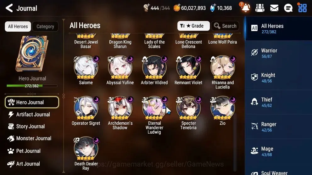 Epic Seven Accounts High-End ASIA Verif|41 ML(Notos,LOT Scales,BArunka,Salome,RnL,Belian,LC 7