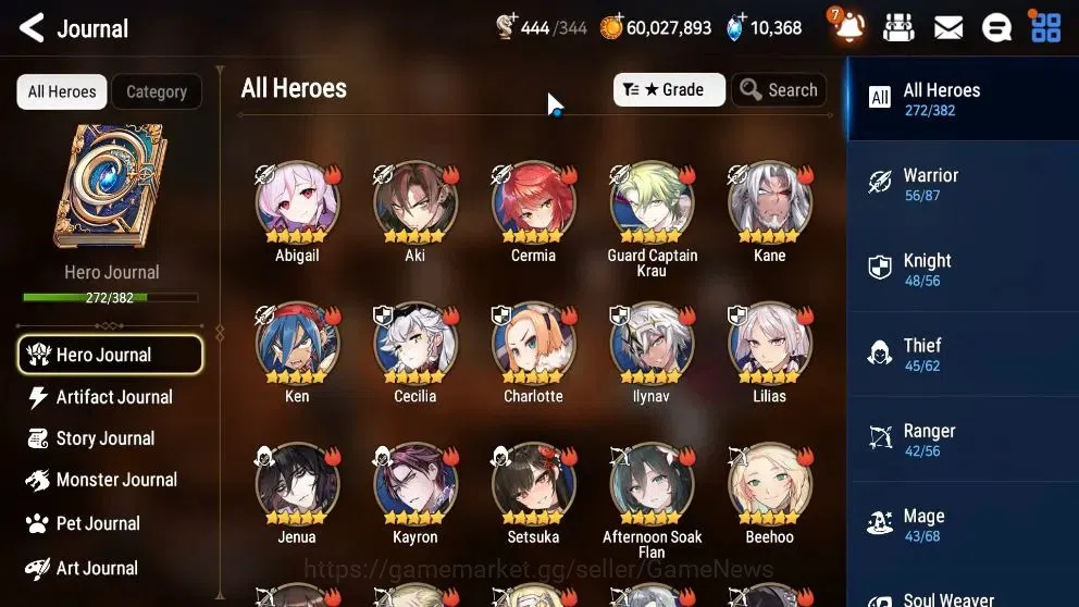 Epic Seven Accounts High-End ASIA Verif|41 ML(Notos,LOT Scales,BArunka,Salome,RnL,Belian,LC 8