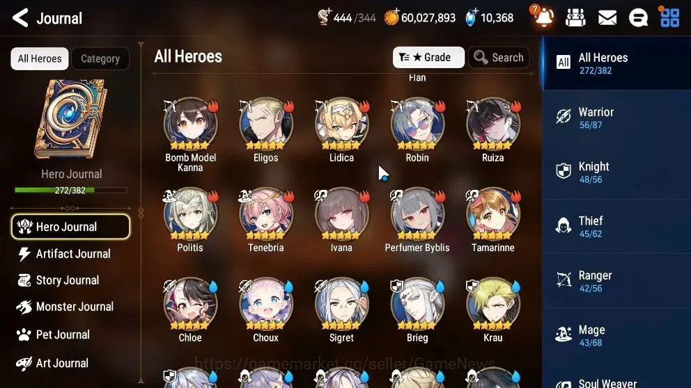 Epic Seven Accounts High-End ASIA Verif|41 ML(Notos,LOT Scales,BArunka,Salome,RnL,Belian,LC 9