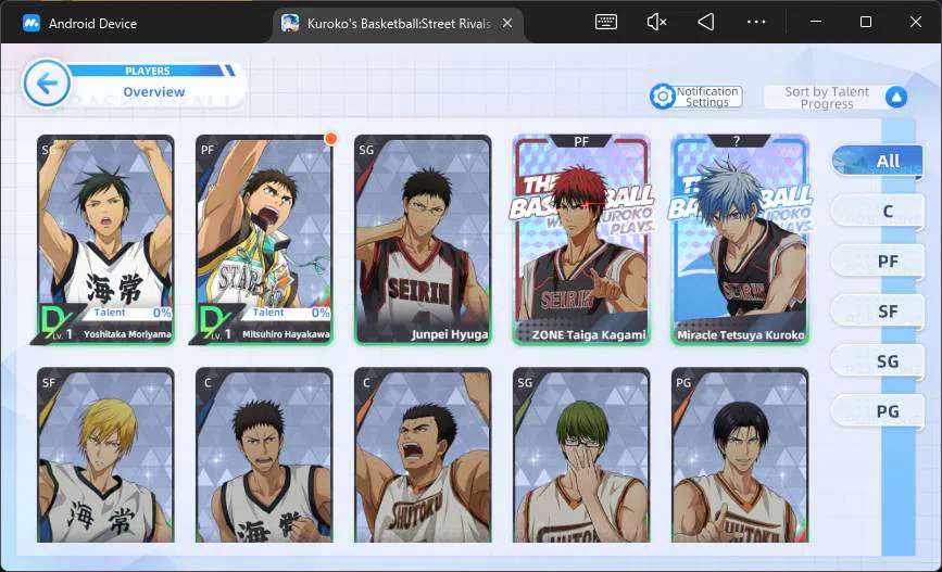 Kuroko's Basketball Street Rivals Accounts SEA|SV13|Lv31|DM 2190|Taiga Kagami A2,Daiki Aomine image 10