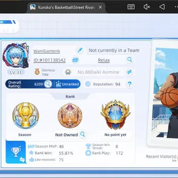 Kuroko's Basketball Street Rivals Accounts SEA|SV13|Lv31|DM 2190|Taiga Kagami A2,Daiki Aomine A2,Wakamatsu,Tetsuya