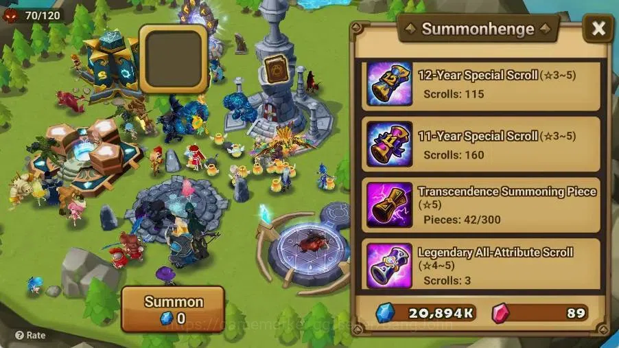 Summoners War: Sky Arena Accounts Starter GLOBAL | NB 5 TESHAR,Starter Gacha 115 12Y+160 11Y Scrool, 3 Legendary All 3