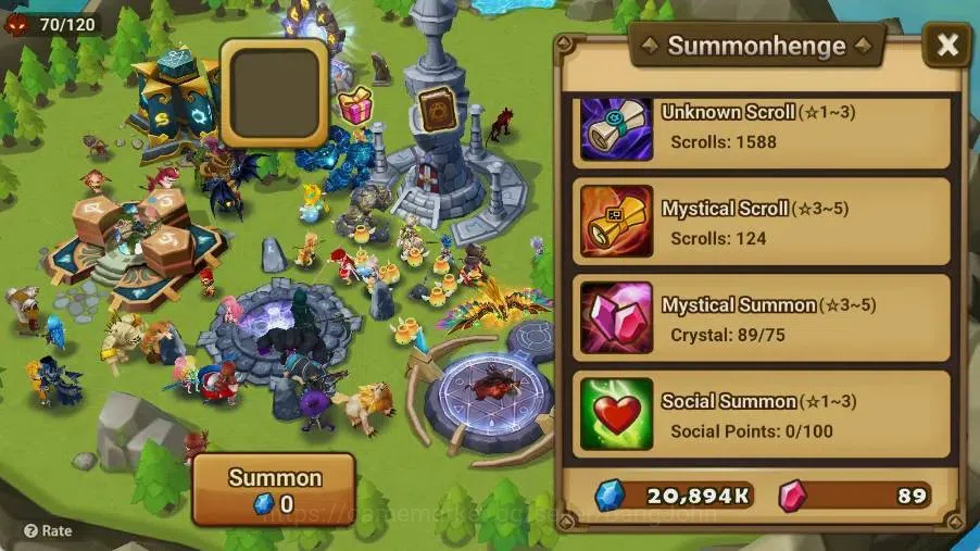 Summoners War: Sky Arena Accounts Starter GLOBAL | NB 5 TESHAR,Starter Gacha 115 12Y+160 11Y Scrool, 3 Legendary All 5