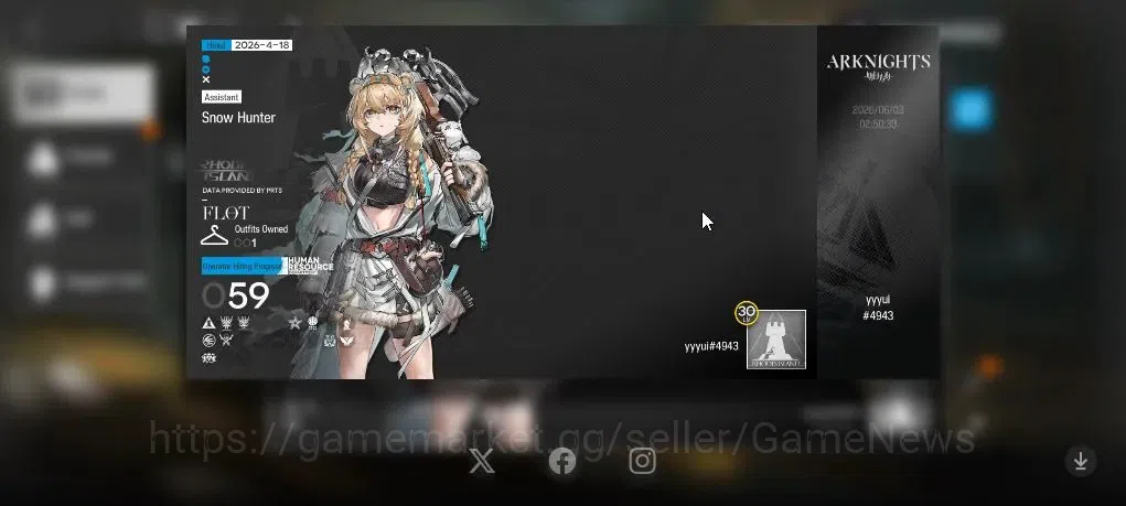 Arknights Accounts Lv 30|59 OP+1 Skin|3,8K Orundum+140 Originium|1 Li image 3