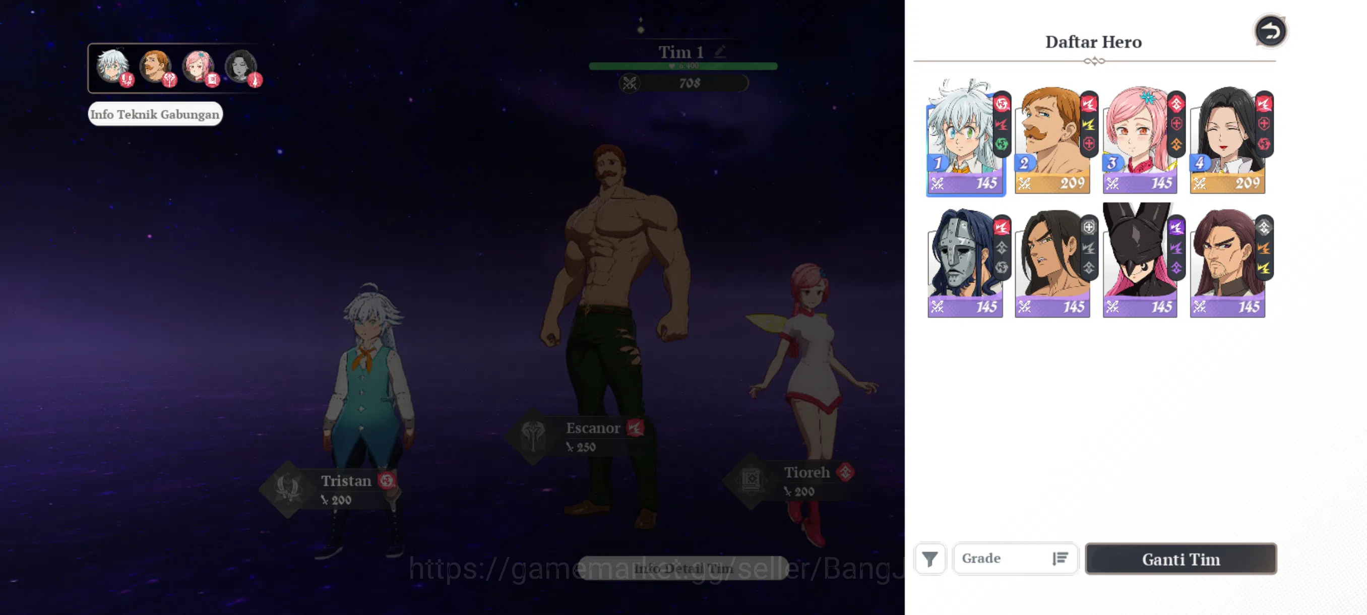 The Seven Deadly Sins: Origin Accounts EUROPE | Fresh Starter Lvl 2 |2 SSR| Escanor , Gui image 3