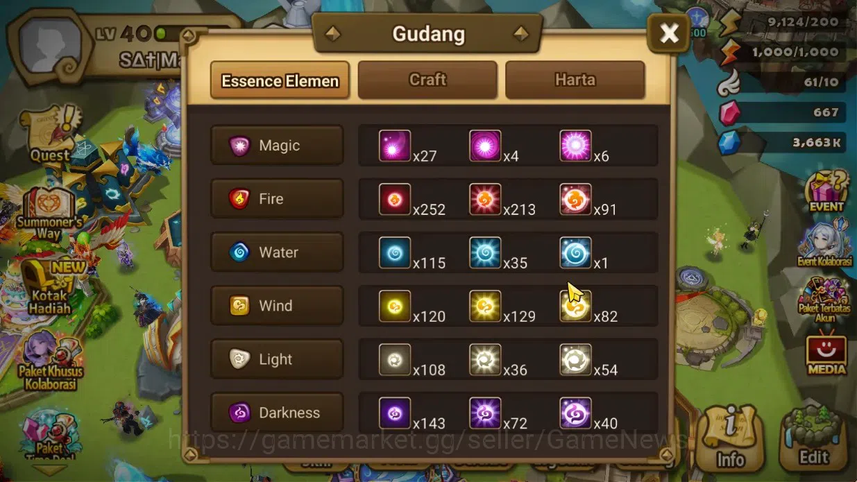 Summoners War: Sky Arena Accounts Starter GLOBAL Lv40|Frees Starter1 LD[Maya]|15Total 18