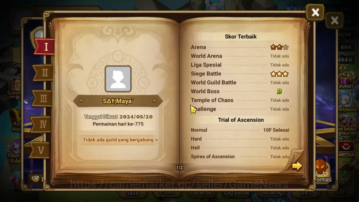 Summoners War: Sky Arena Accounts Starter GLOBAL Lv40|Frees Starter1 LD[Maya]|15Total 3
