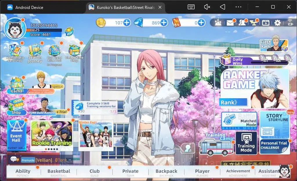 Kuroko's Basketball Street Rivals Accounts SEA|SV16|Lv 25|Shun Izuki A2,Zone Taiga,Shintaro M image 12