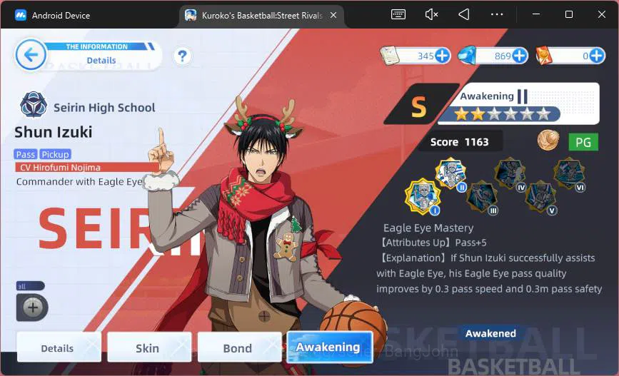 Kuroko's Basketball Street Rivals Accounts SEA|SV16|Lv 25|Shun Izuki A2,Zone Taiga,Shintaro M image 9