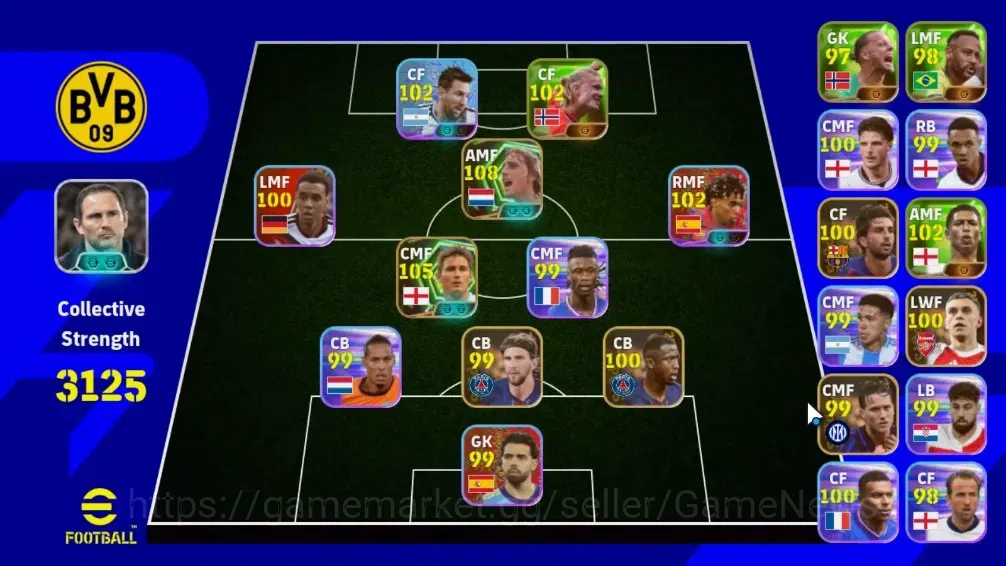 eFootball Accounts Legends & Iconic Players Android|2 Epic Johan Cruyff,Frank Lampard|3 Show Time Lionel Messi,Lamine 1
