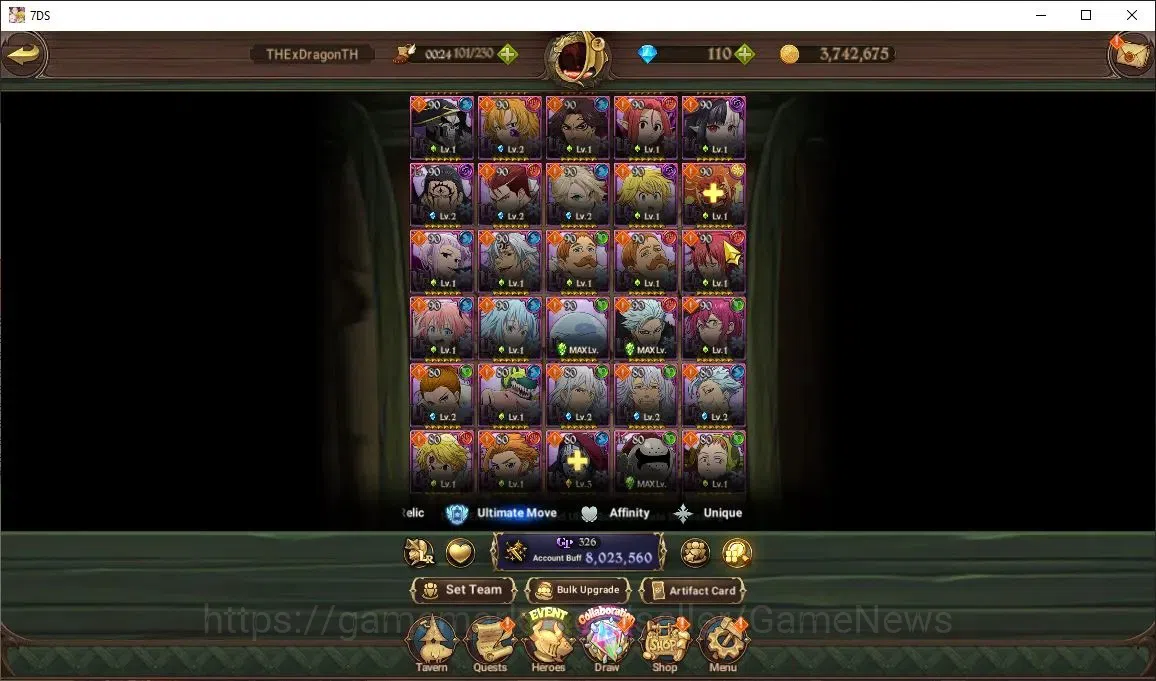 The Seven Deadly Sins: Grand Cross Accounts Asia|8 M CC|54 LS+110 DM|9 LR+12 UR+ Many Collab|S image 10