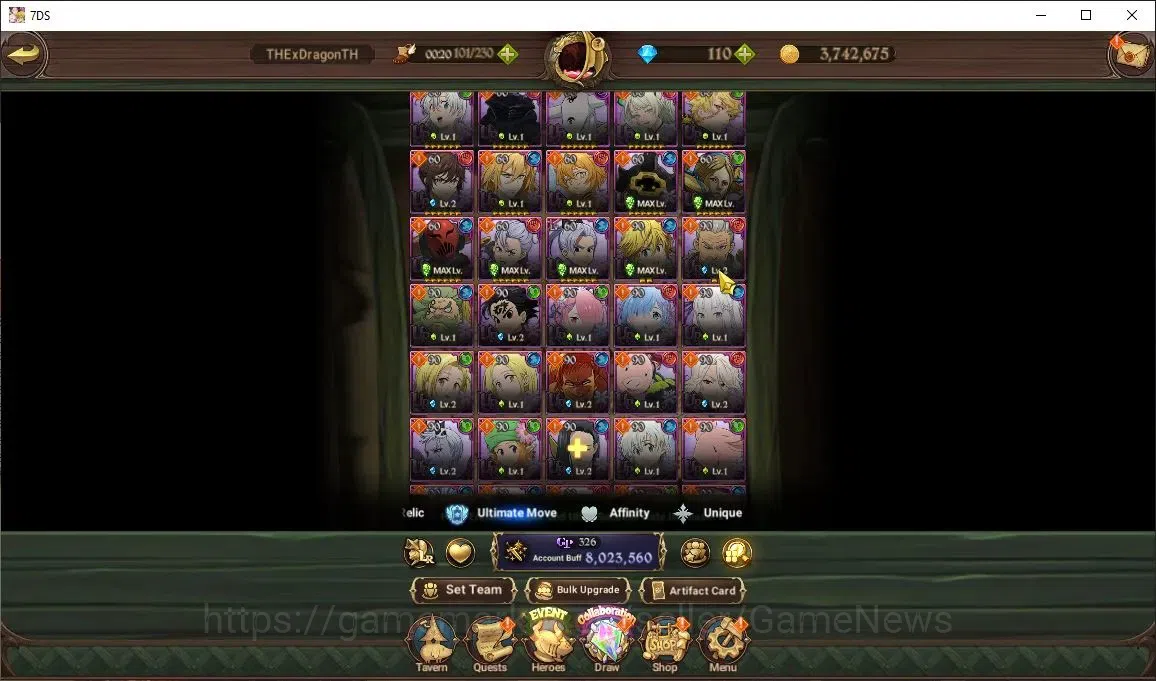 The Seven Deadly Sins: Grand Cross Accounts Asia|8 M CC|54 LS+110 DM|9 LR+12 UR+ Many Collab|S image 11