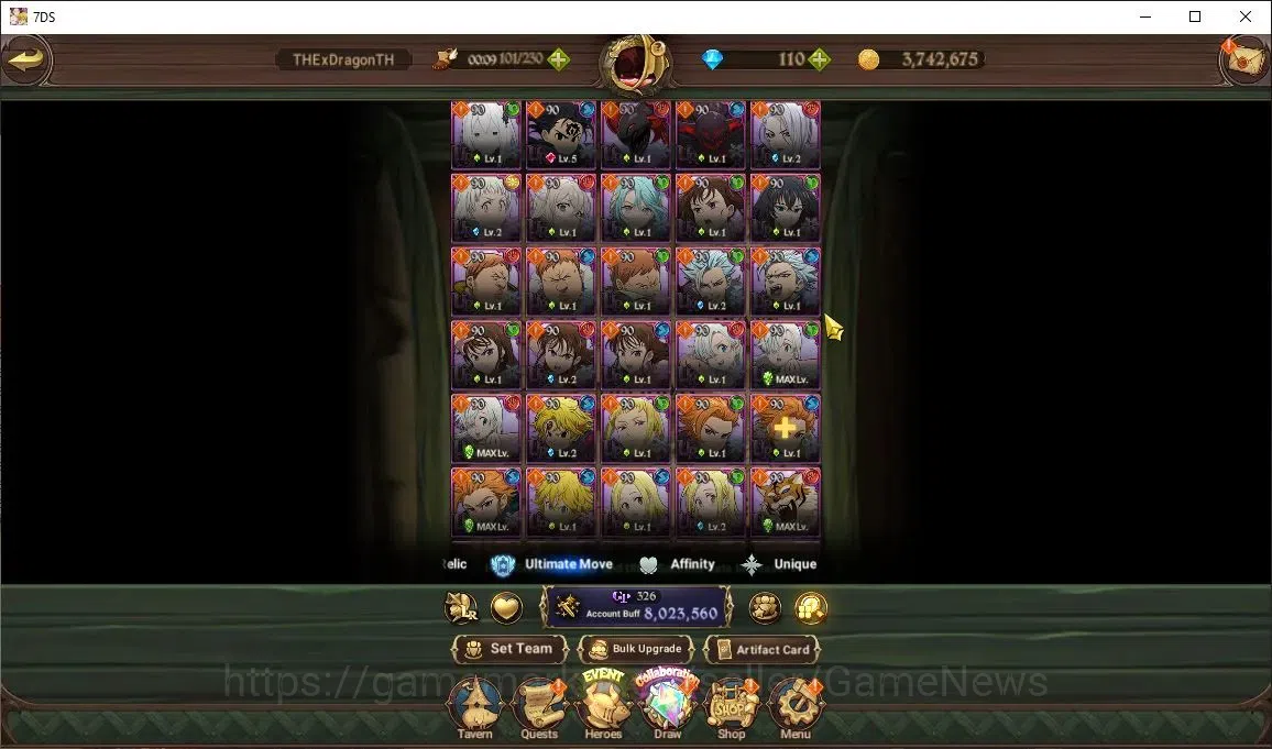 The Seven Deadly Sins: Grand Cross Accounts Asia|8 M CC|54 LS+110 DM|9 LR+12 UR+ Many Collab|S image 13