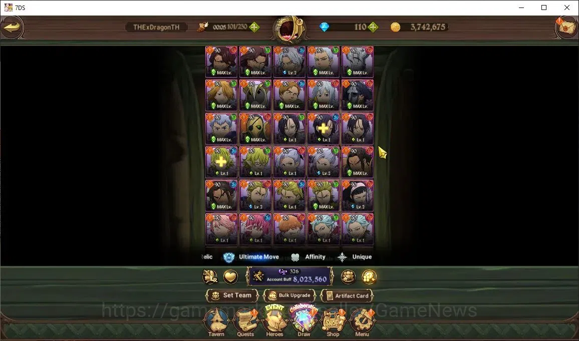 The Seven Deadly Sins: Grand Cross Accounts Asia|8 M CC|54 LS+110 DM|9 LR+12 UR+ Many Collab|S image 14