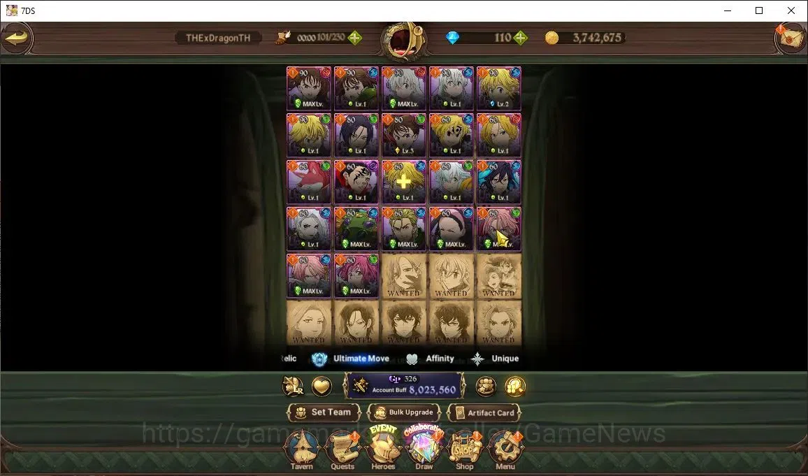The Seven Deadly Sins: Grand Cross Accounts Asia|8 M CC|54 LS+110 DM|9 LR+12 UR+ Many Collab|S image 15