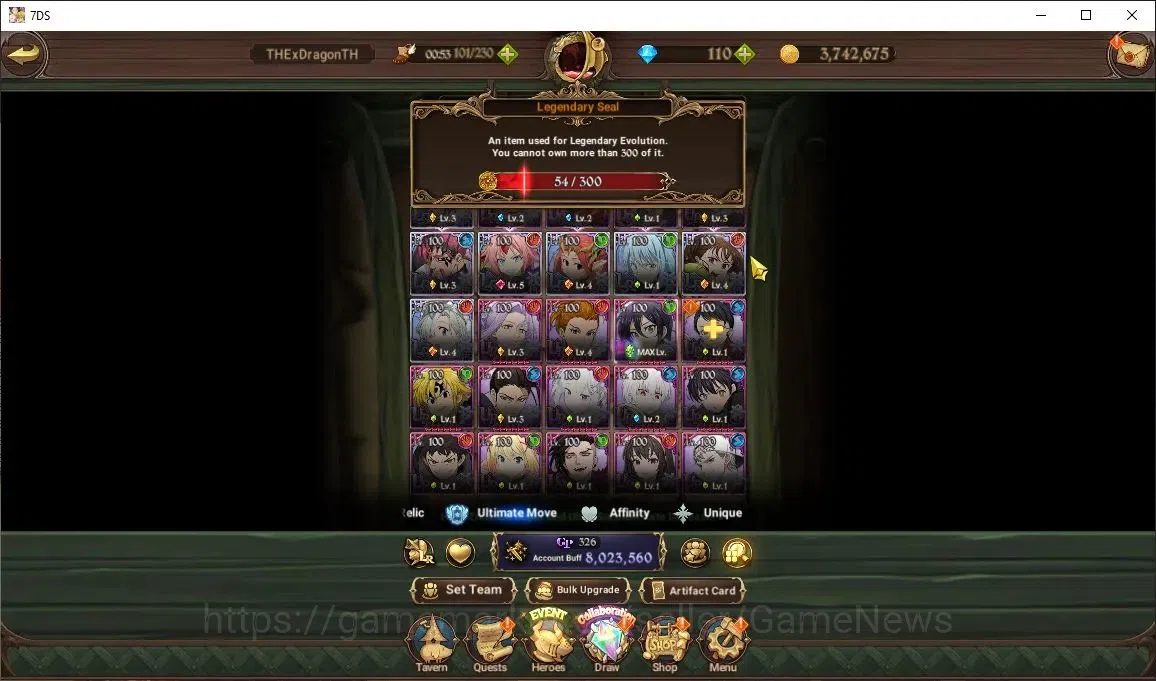 The Seven Deadly Sins: Grand Cross Accounts Asia|8 M CC|54 LS+110 DM|9 LR+12 UR+ Many Collab|S image 4