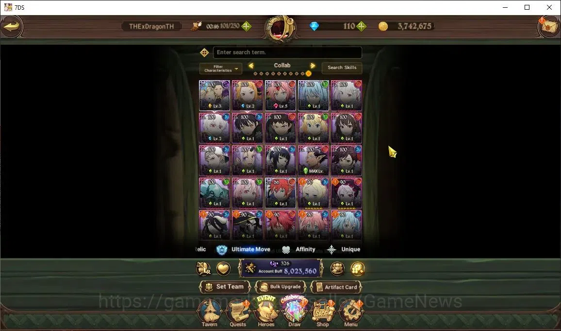 The Seven Deadly Sins: Grand Cross Accounts Asia|8 M CC|54 LS+110 DM|9 LR+12 UR+ Many Collab|S image 5