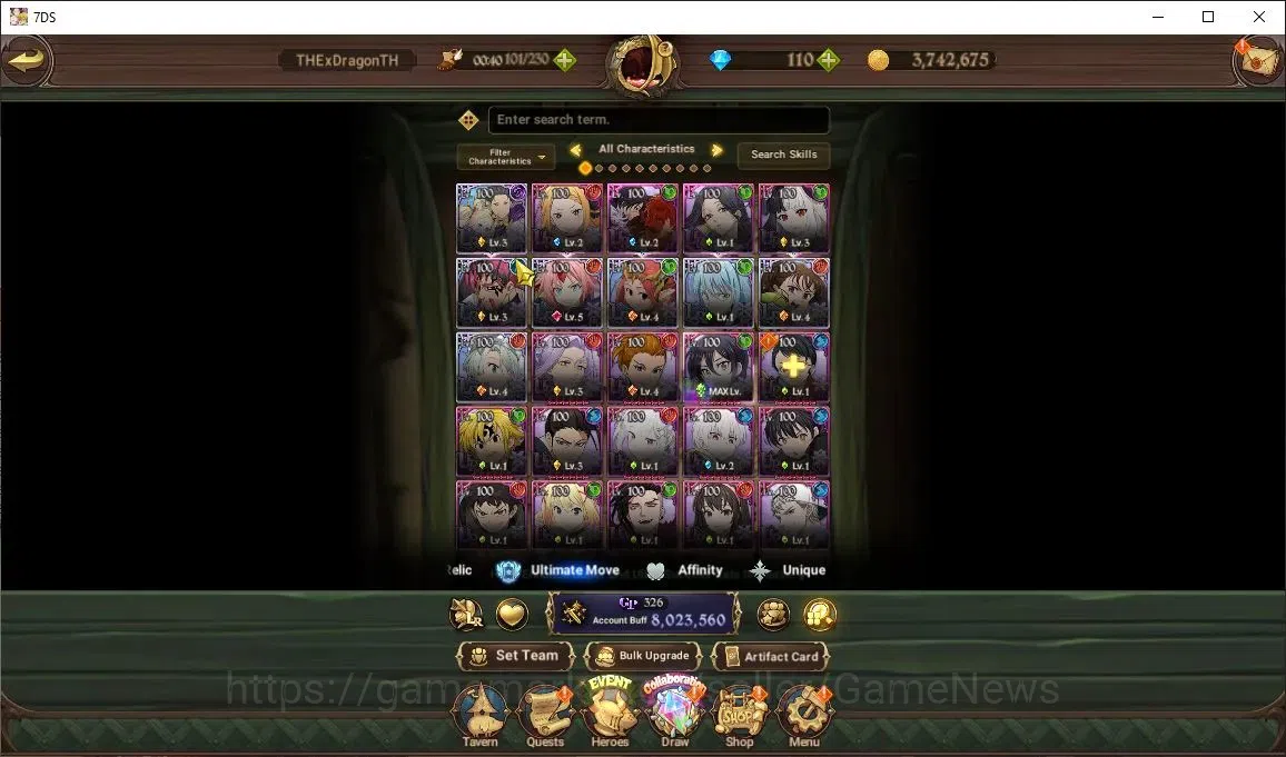 The Seven Deadly Sins: Grand Cross Accounts Asia|8 M CC|54 LS+110 DM|9 LR+12 UR+ Many Collab|S image 7
