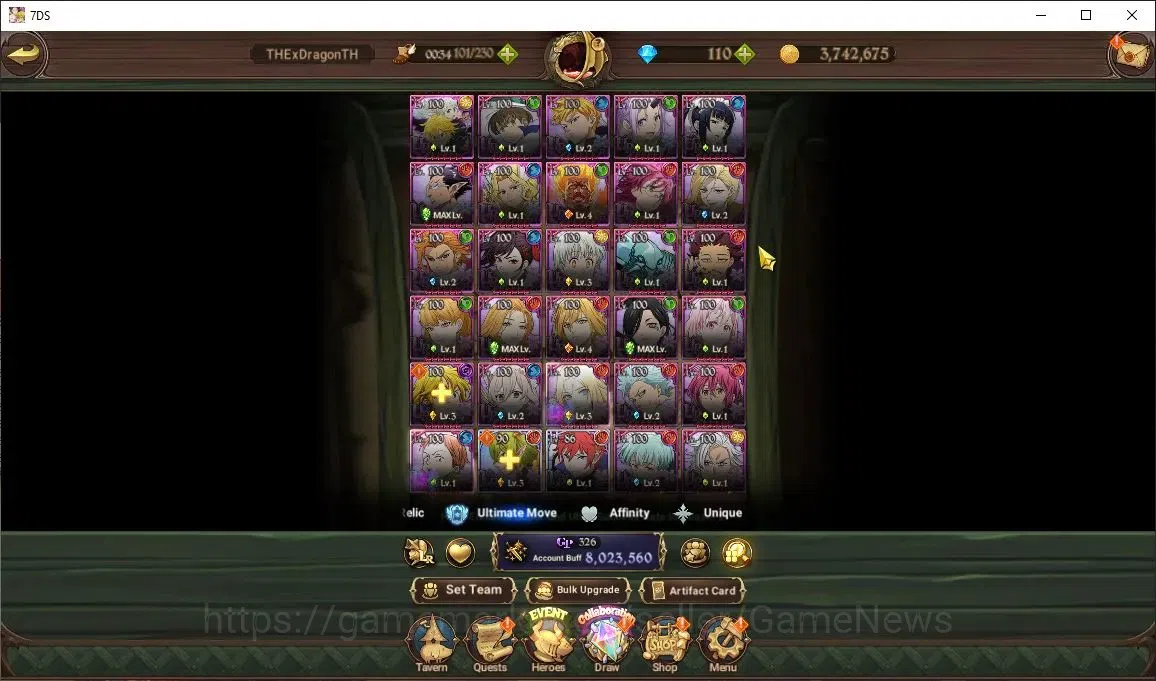 The Seven Deadly Sins: Grand Cross Accounts Asia|8 M CC|54 LS+110 DM|9 LR+12 UR+ Many Collab|S image 8