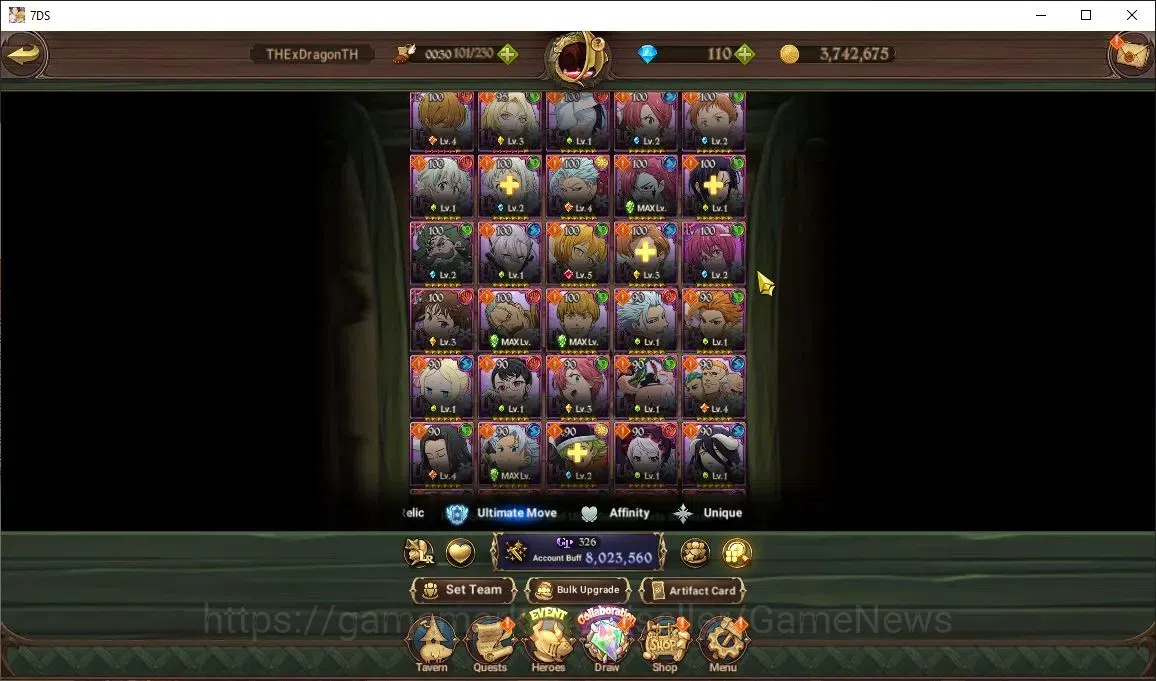 The Seven Deadly Sins: Grand Cross Accounts Asia|8 M CC|54 LS+110 DM|9 LR+12 UR+ Many Collab|S image 9