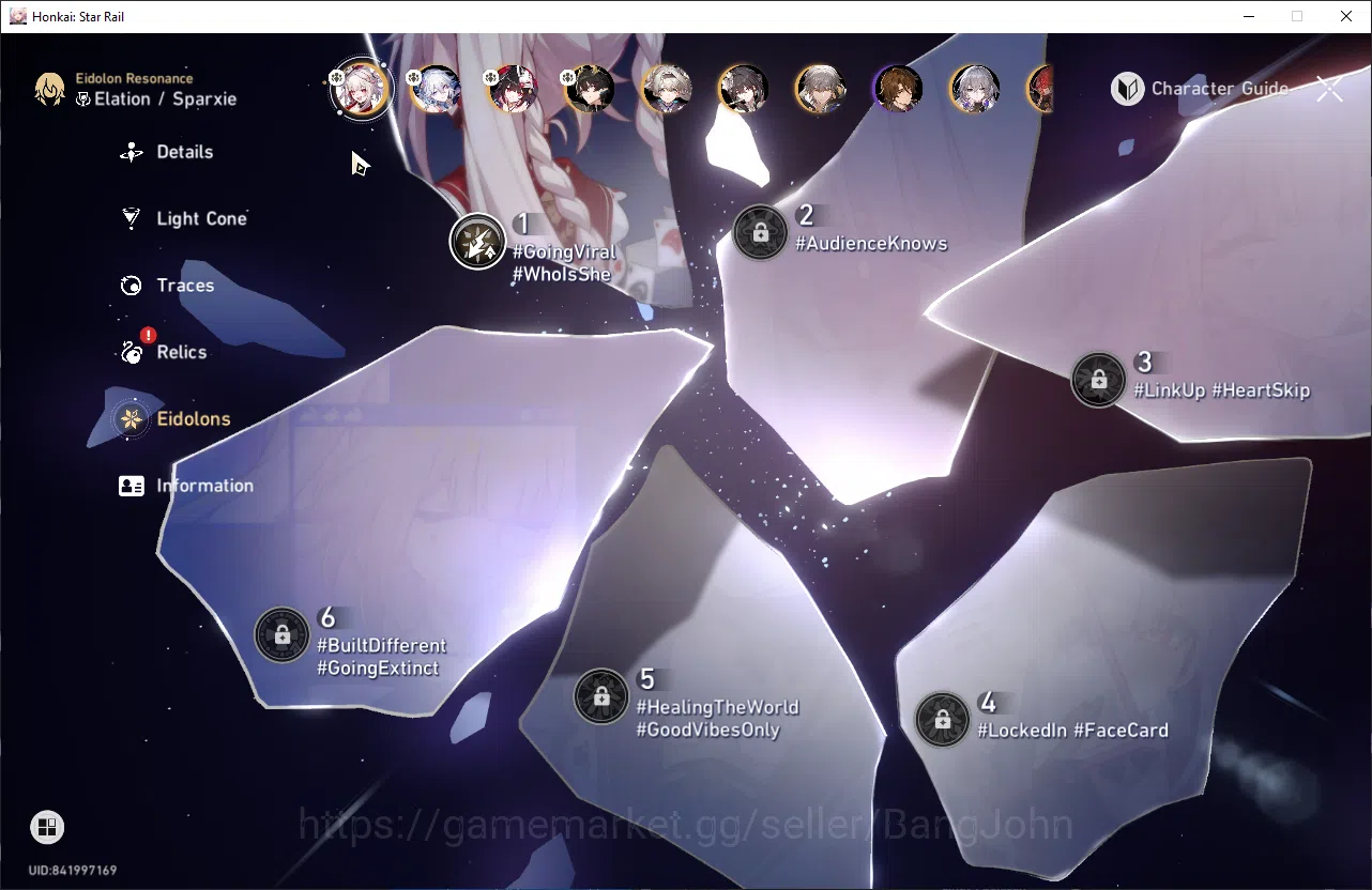 Honkai Star Rail Accounts ASIA | TL 66 yao guang, sparkle, spaxie, dan heng, image 12