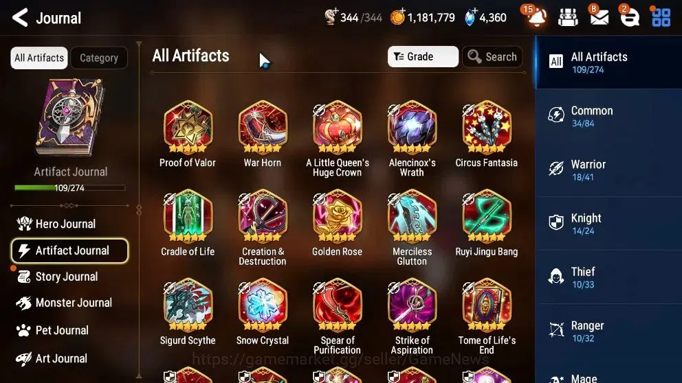 Epic Seven Accounts High-End Global Verif|22 ML(Shepherd Dark Diane,Harseti,Zio,LC Bellona,Etc)+Rinak,Hecate,etc|AUTO WGBC 11