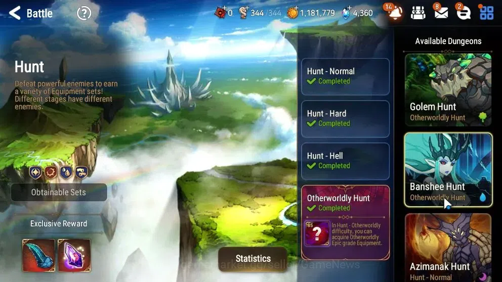 Epic Seven Accounts High-End Global Verif|22 ML(Shepherd Dark Diane,Harseti,Zio,LC Bellona,Etc)+Rinak,Hecate,etc|AUTO WGBC 17
