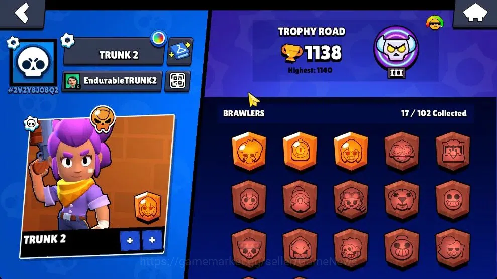 Brawl Stars Accounts 1138 Trophy|17 Brawlers Myth Ollie|13 Skins|2 Epic image 13