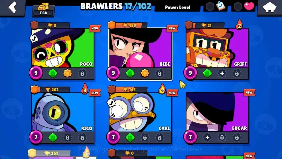 Brawl Stars Accounts 1138 Trophy|17 Brawlers Myth Ollie|13 Skins|2 Epic image 5