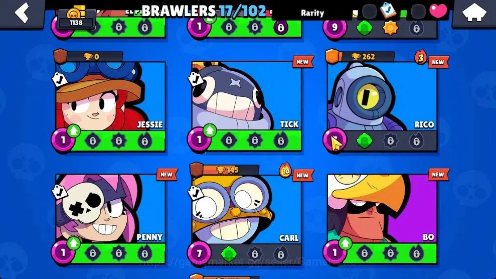 Brawl Stars Accounts 1138 Trophy|17 Brawlers Myth Ollie|13 Skins|2 Epic image 7