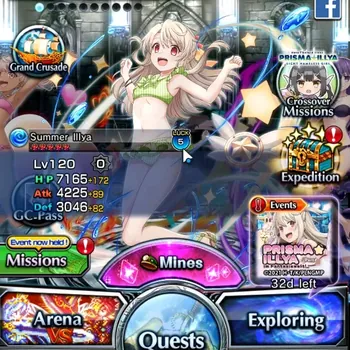 Grand Summoners Accounts End-Game Global|Rank 90|3 SP.Art|21 Ascend 12 TW|(Illya,Uzu S,DL Vox)+TW S