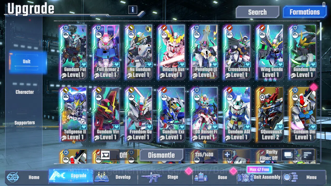 SD Gundam G Generation ETERNAL Accounts Global Rank Lv1 FreshStory 76k Diamond | 14 URGundam MLB WingGundamZero(EX), LB1 2