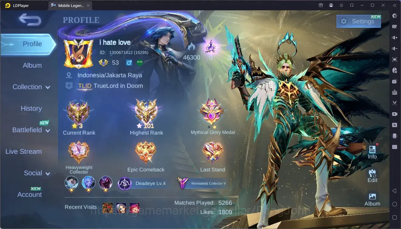 Mobile Legends: Bang Bang Accounts Collector Global |Hero 110|Skin 188|Renowned|Prime Granger|Sanrio Floryn|CC 1