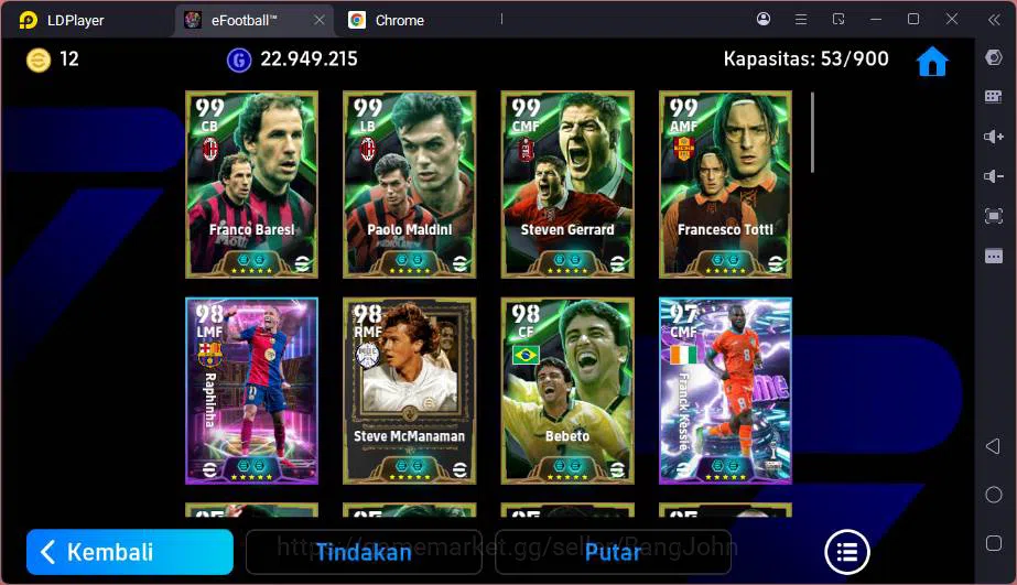 eFootball Accounts Power 3196|Many Epic & Legend card|F.Baresi+Maldin image 8