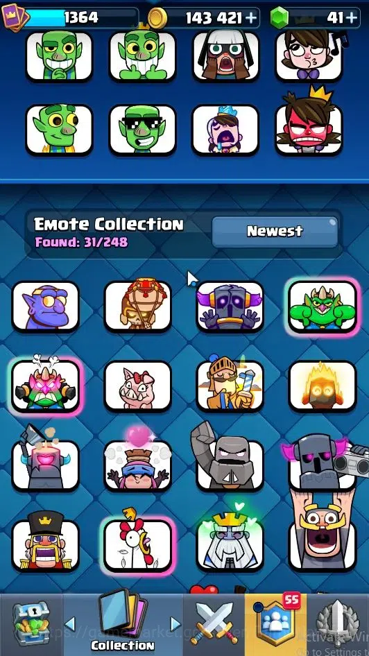 Clash Royale Accounts Lv 1364|Trophy 9000|KTL 13|Limited Skin|Card 120|3 image 10