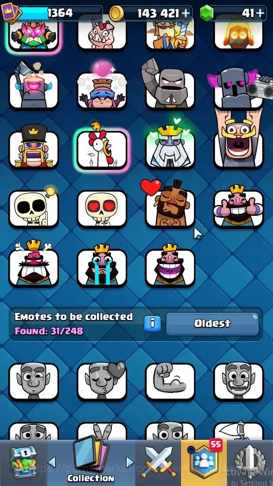 Clash Royale Accounts Lv 1364|Trophy 9000|KTL 13|Limited Skin|Card 120|3 image 11