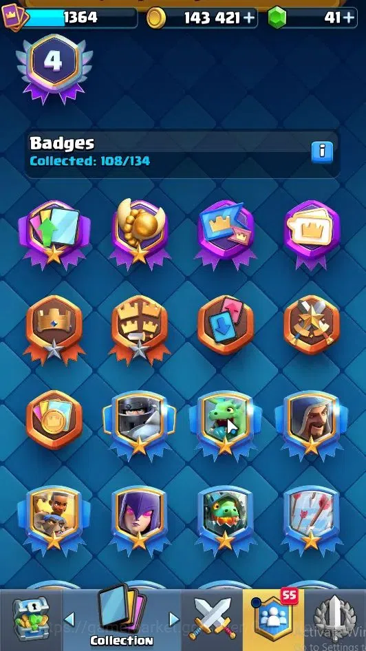 Clash Royale Accounts Lv 1364|Trophy 9000|KTL 13|Limited Skin|Card 120|3 image 13