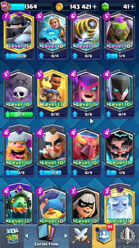 Clash Royale Accounts Lv 1364|Trophy 9000|KTL 13|Limited Skin|Card 120|3 image 16