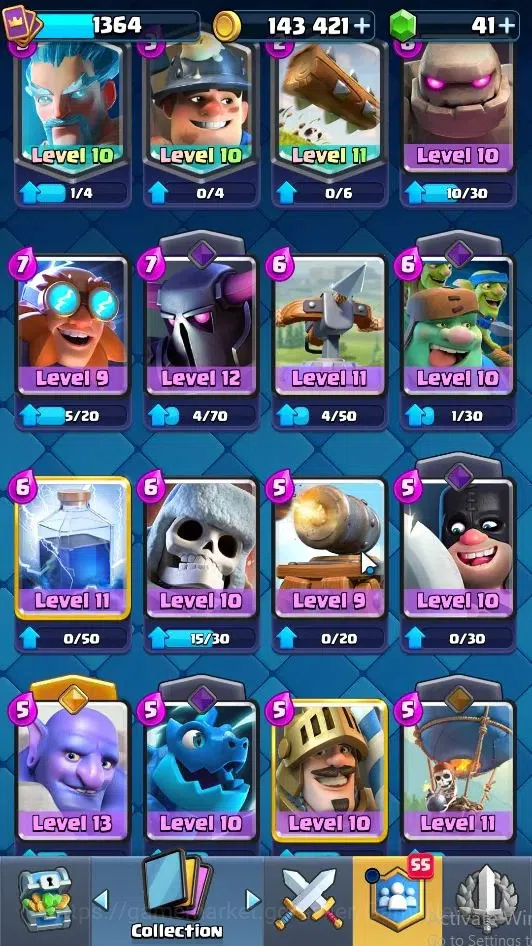 Clash Royale Accounts Lv 1364|Trophy 9000|KTL 13|Limited Skin|Card 120|3 image 17