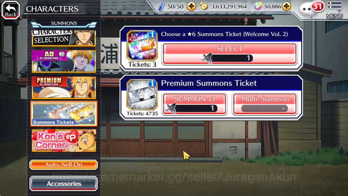 Bleach: Brave Souls Accounts Mid-Tier [GLOBAL]50K Orb|10th (Rukiya,Ichigo),9th 7