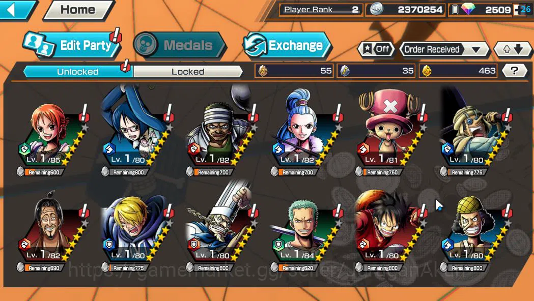 One Piece Bounty Rush Accounts Starter Global|5 EX META|BP Kuzan,FilmZ Zephyr,Olin The Oiran,Edward Newgate,Sheraphim 4