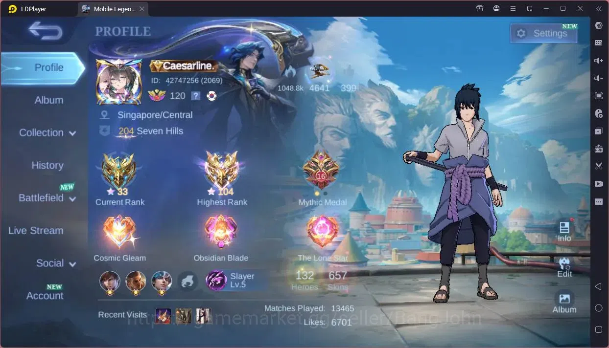 Mobile Legends: Bang Bang Accounts Global|Hero 132|Skin 657|World|Legend Alu,Franco,G image 1