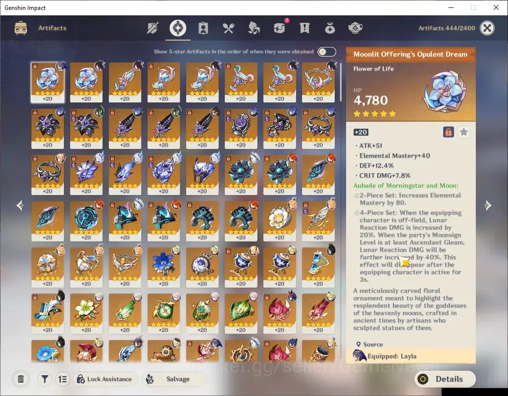 Genshin Impact Accounts ASIA|AR 57|8 Limited +5(*5Weap)|Flins+Sign,Skirk,E image 5