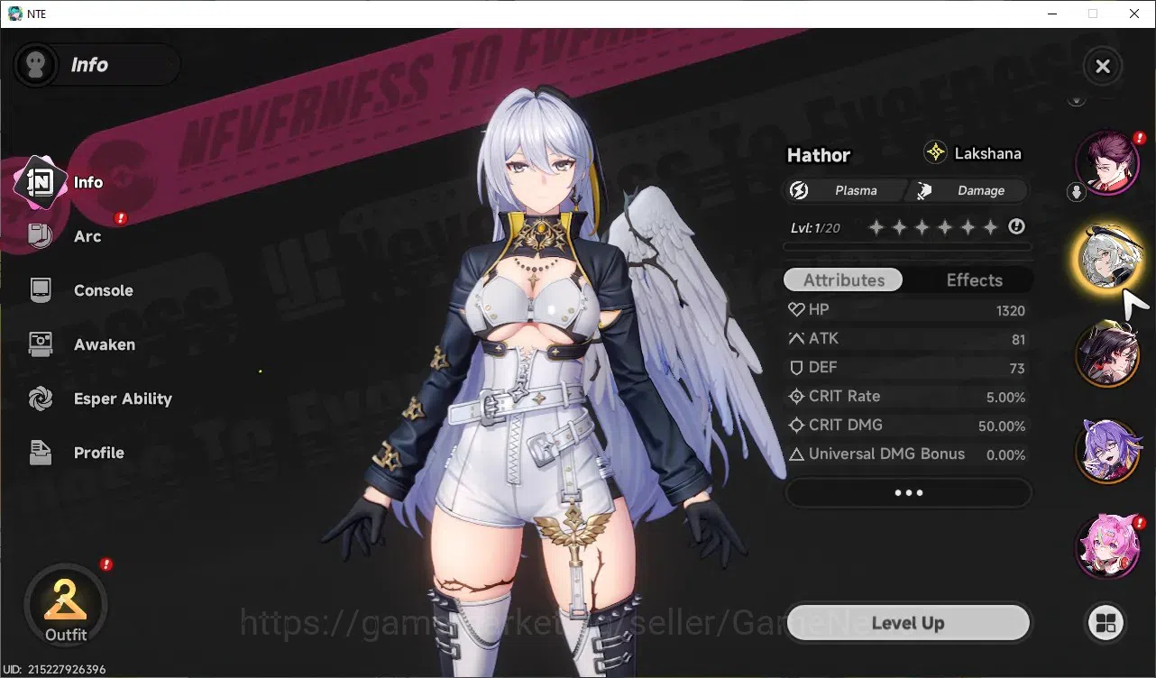 Neverness to Everness Accounts GLOBAL Europe|HL 3|3 S-Class [Hotori,Hathor,Fadia] image 5