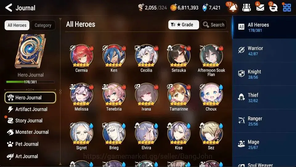 Epic Seven Accounts Global | 18 ML [Belian,JKise,BArunka,NMLuna,BMHast image 6
