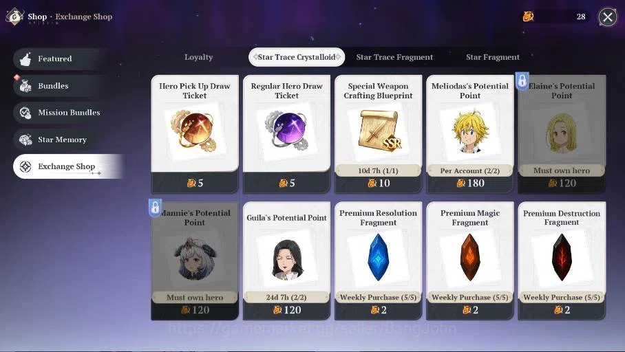 The Seven Deadly Sins: Origin Accounts Sv EU | Lv2 Starter FreshStory | Limited SSR Melio image 3