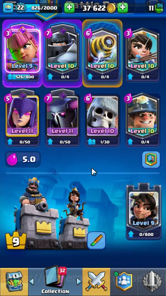 Clash Royale Accounts Lv 22|Trophy 4162|KTL 9|Limited Skin|Card 74|Wild  image 3