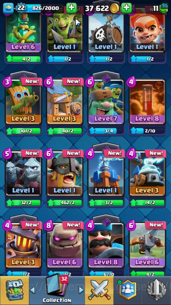 Clash Royale Accounts Lv 22|Trophy 4162|KTL 9|Limited Skin|Card 74|Wild  image 9